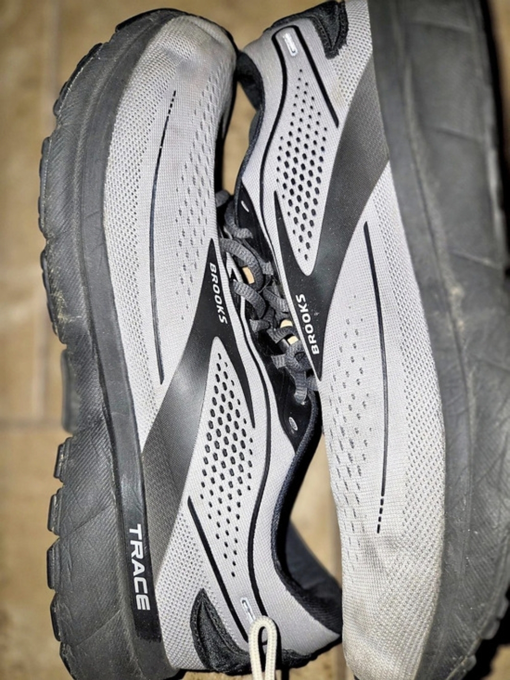 Brooks Trace Athletic Shoes Gray & Black US 13 D